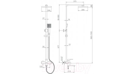 Душевая система Ledeme L2433B