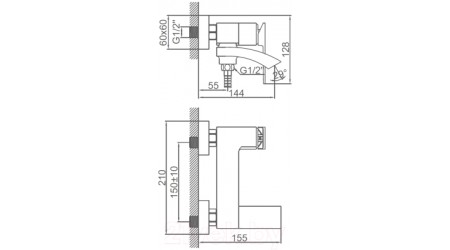 Смеситель Ledeme L3178B (черный) 