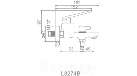 Смеситель Ledeme L3274B 