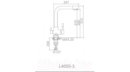 Смеситель Ledeme L4055-3 