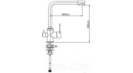 Смеситель Ledeme L4055B-3 