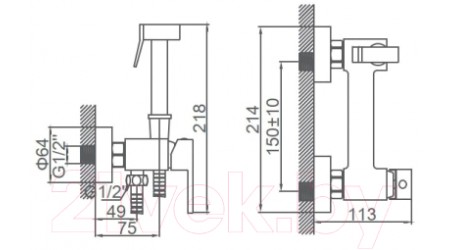 Смеситель Ledeme L5398B-7 