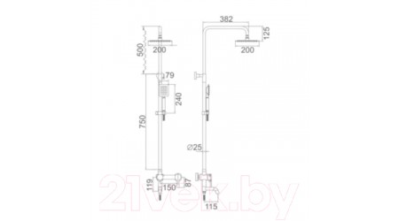 Душевая система Ledeme L72401