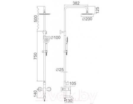 Душевая система Ledeme L72402