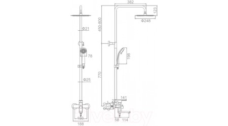 Душевая система Ledeme L72416