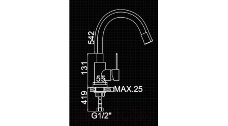 Смеситель Ledeme L74004-2 (черный) 