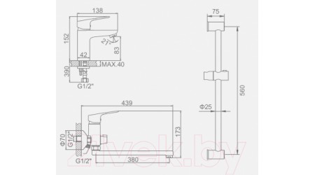 Комплект смесителей Ledeme L9022 