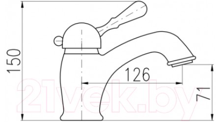 Смеситель Slezak RAV Labe L527.5SM (бронза) 