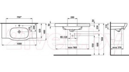 Умывальник Laufen LB3 8126860001041