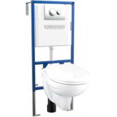 Унитаз подвесной с инсталляцией GROHE Lecico Perth 152.4.501.8088+152.7.312.088+491606045
