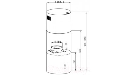 Вытяжка коробчатая Maunfeld Lee Light Isla 35 (черный)
