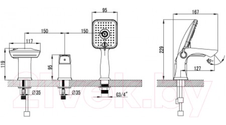 Смеситель LEMARK Unit LM4545C 