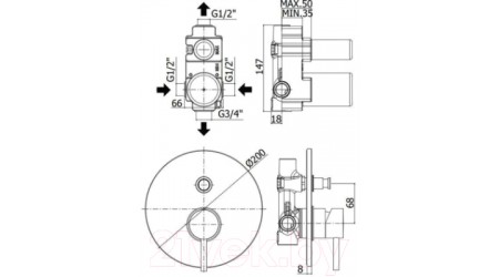 Смеситель Paffoni LIG015BO 