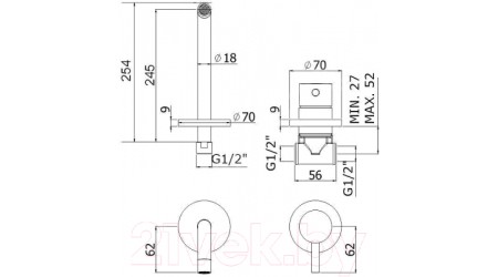 Смеситель Paffoni Light LIG007CR70 
