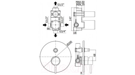 Смеситель Paffoni Light LIG015ST 