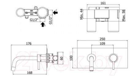 Смеситель Paffoni Light LIG101NO/M 