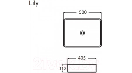 Умывальник Wellis Lily 50х40.5 / WF00045