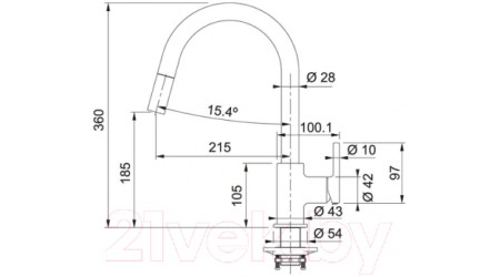 Смеситель Franke Lina 115.0626.084 