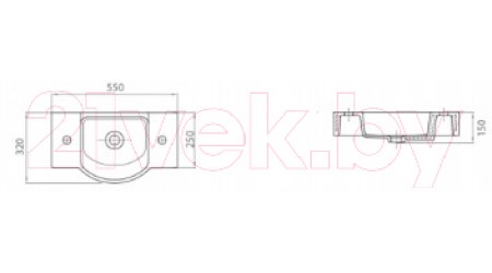 Умывальник Lapino Litos 4077