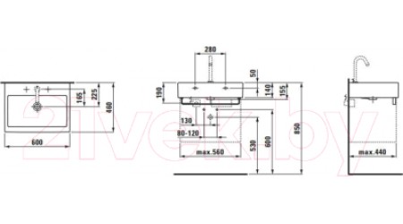 Умывальник Laufen Living 174330001041
