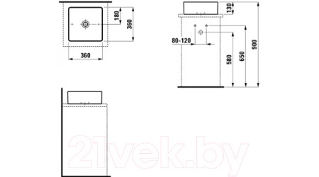 Умывальник Laufen Living Square 8114330001121