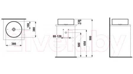 Умывальник Laufen Living Square 8114350001121