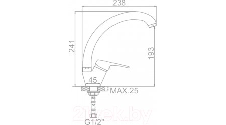 Смеситель Ledeme LL5936B-24 (графит, без подводки) 