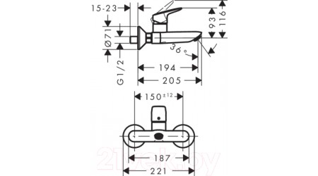Смеситель Hansgrohe Logis 71225000 