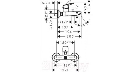 Смеситель Hansgrohe Logis 71400000 