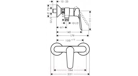 Комплект смесителей Hansgrohe Logis E 100d 71178000 + 71610000 + 26532400 