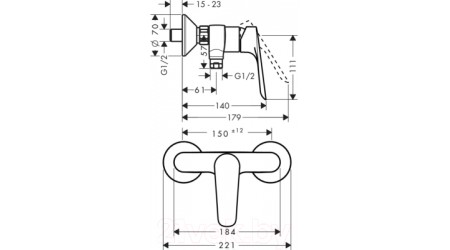 Смеситель Hansgrohe Logis E 71602000 