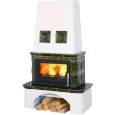 Печь-камин ABX Lombardie (зеленый)