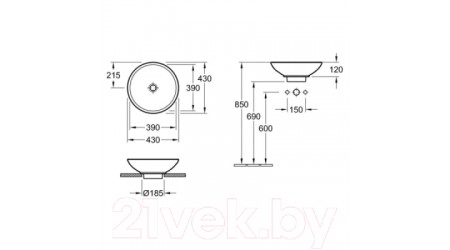 Умывальник Villeroy & Boch Loop & Friends 5144-01-01