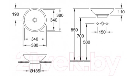 Умывальник Villeroy & Boch Loop & Friends 5148-01-R1