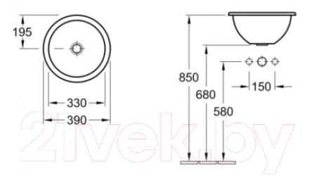 Умывальник Villeroy & Boch Loop & Friends 6140-39-01