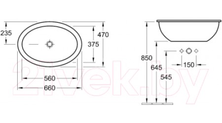 Умывальник Villeroy & Boch Loop & Friends 6155-30-R1