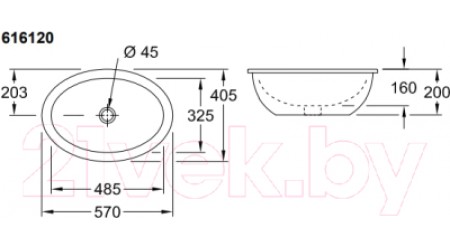 Умывальник Villeroy & Boch Loop & Friends 6161-20-R1