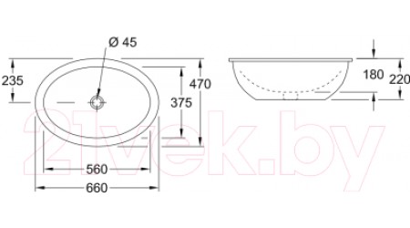 Умывальник Villeroy & Boch Loop & Friends 6161-31-01