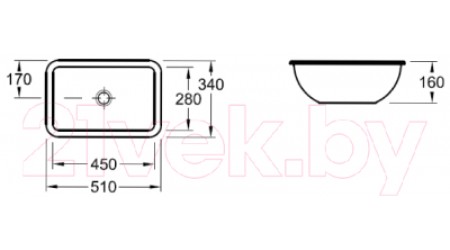 Умывальник Villeroy & Boch Loop & Friends 6163-10-R1