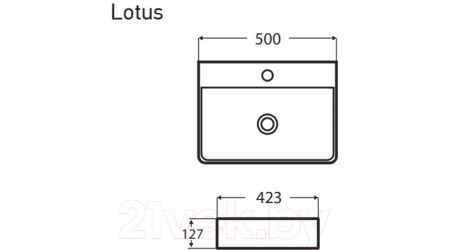 Умывальник Wellis Lotus 50х42.3 / WF00041