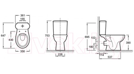 Унитаз напольный Jacob Delafon Louise E28062RU-00