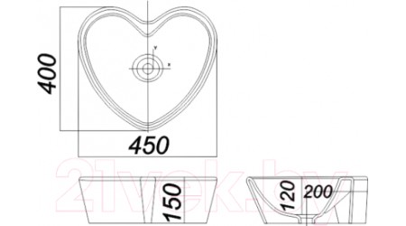 Умывальник Sanita Luxe Love is 45 / LOVSLWB03