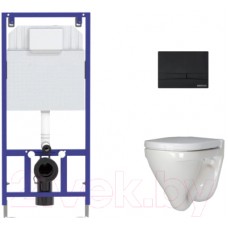 Унитаз подвесной с инсталляцией Sanita Luxe Attica SL DM ATCSLWH0104 + 525 040000 + F5 040055