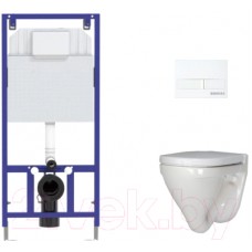 Унитаз подвесной с инсталляцией Sanita Luxe Attica SL DM ATCSLWH0104 + 525 040000 + L1 040011