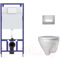 Унитаз подвесной с инсталляцией Sanita Luxe Attica SL DM ATCSLWH0104 + 525 040000 + S3 040043