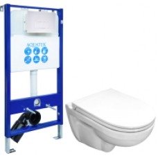 Унитаз подвесной с инсталляцией Sanita Luxe Best SL DM BSTSLWH0104 + INS-0000003