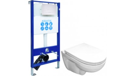 Унитаз подвесной с инсталляцией Sanita Luxe Best SL DM BSTSLWH0104 + INS-0000003