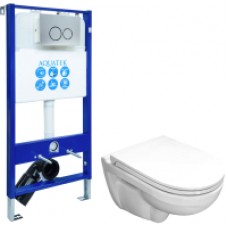 Унитаз подвесной с инсталляцией Sanita Luxe Best SL DM BSTSLWH0104 + INS-0000006