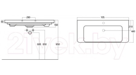 Умывальник Sanovit Luxury 105