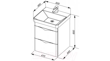 Умывальник Sanovit Luxury 50 11050-KL